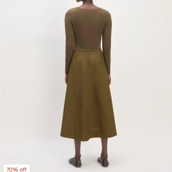 NWT Everlane The Long-Sleeve Riviera Dress Size Small - Beech - Picture 5 of 13